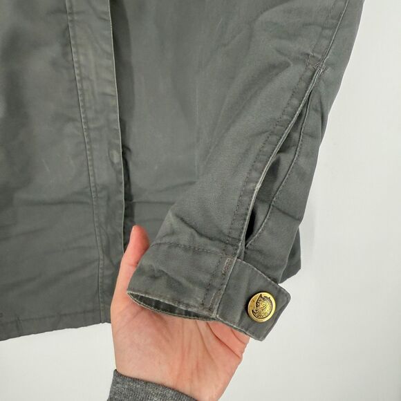 Fjallraven Kiruna Padded Parka Gray G-1000 Hooded Insulated Coat Womens M - Picture 5 of 16